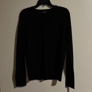 Effect Black V Neck Sweater
